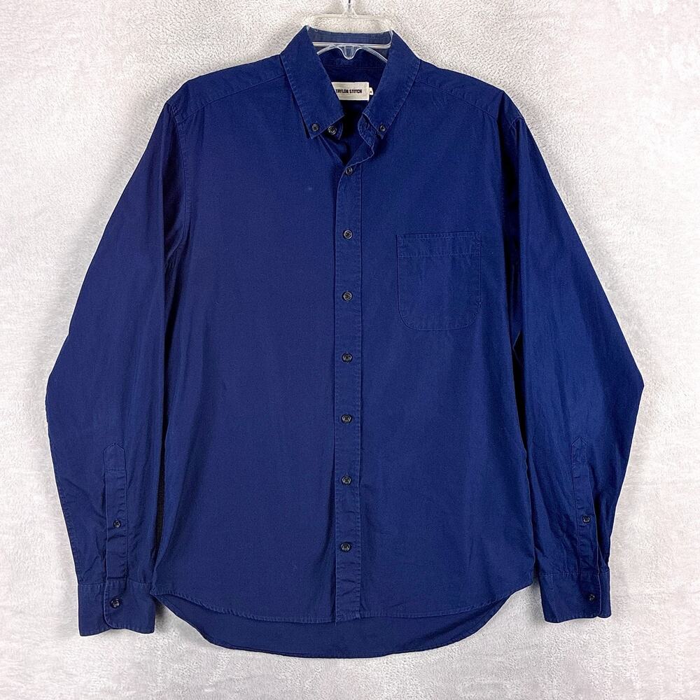 Taylor Stitch Shirt Mens 40 (M) Navy Oxford Preppy Heritage OCBD Huckberry